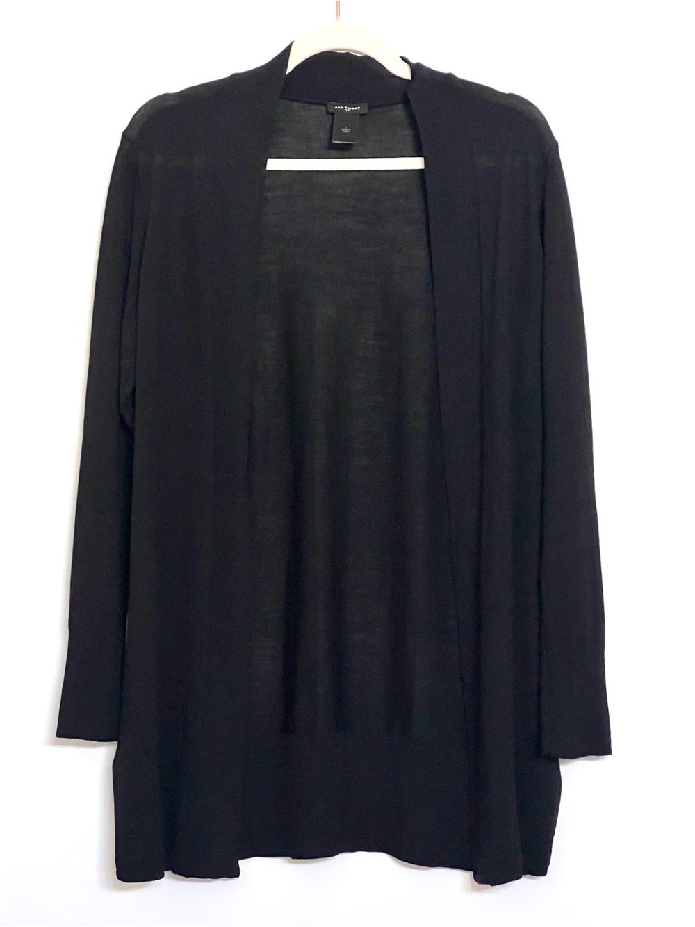 Ann Taylor Women’s Black Open-Front Lightweight Women’s Cardigan Size Large